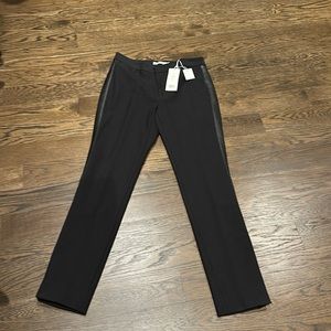 NWT Vince black pants with faux leather side